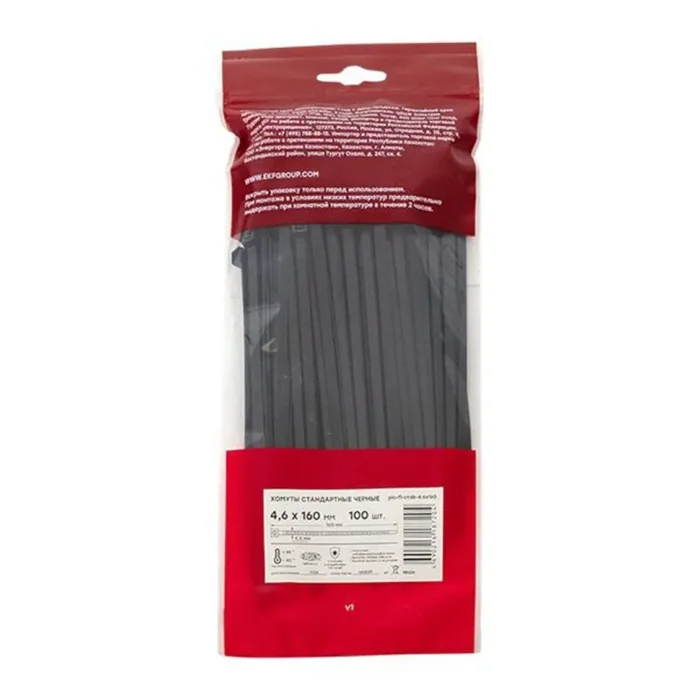 Хомут P6.6 4.6х160 FlexLock стандартный черн. (уп.100шт) PROxima EKF plc-fl-ctsb-4.6x160