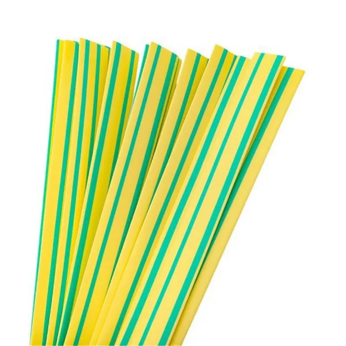 Трубка термоусадочная ТУТ нг 12/6 желт./зел. 1м (уп.50м) PROxima EKF tut-12-yg-1m