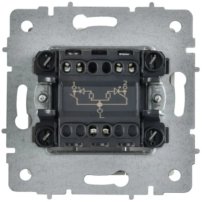 Выключатель 2-кл. СП BRITE ВС10-2-1-БрАБ 10А с индикацией механизм арктич. бел. IEK BR-V20-1-10-K91