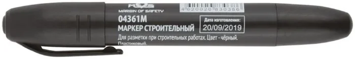 Маркер перманентный строительный черн. MOS 04361М