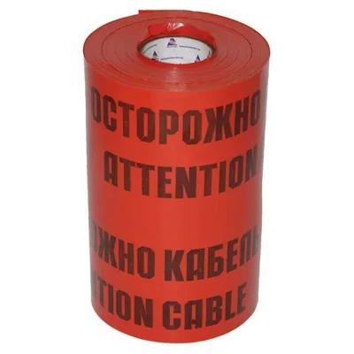 Лента сигнальная ЛСЭ-600мм &amp;quot;Осторожно кабель&amp;quot; красн./черн. (рул.100м) Протэкт 8276
