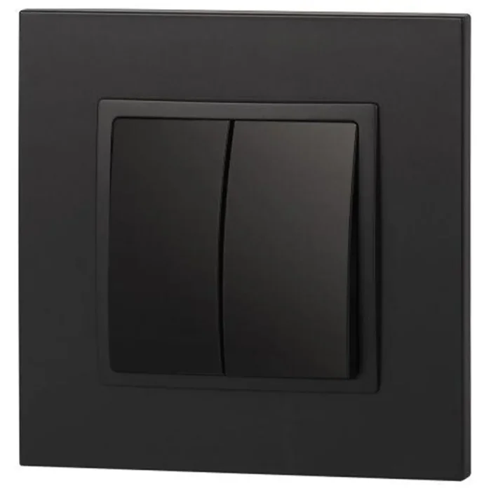 Выключатель 2-кл. СП Elegance 14-1104-05 10А IP20 250В 10AX механизм антрацит Эра Б0034234