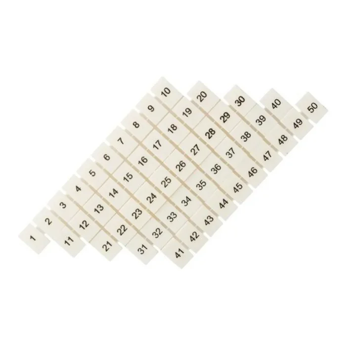 Маркеры для UT/ST/Push-in 2.5 с нумерацией 1-50 (уп.100шт) EKF zb-st-2.5-1-50