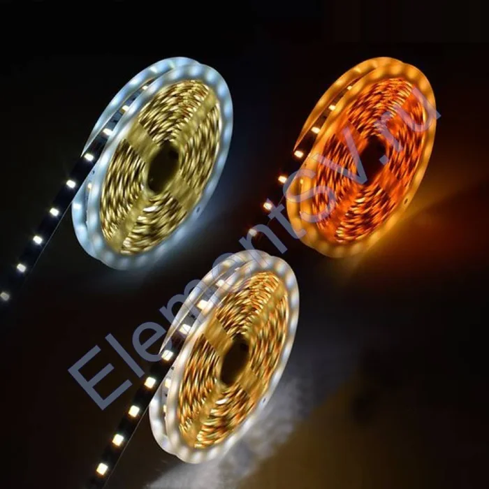 Светодиодная лента Class Premium 3838 60 led/m, CCT (white/ warm white), 12V, IP33, А45