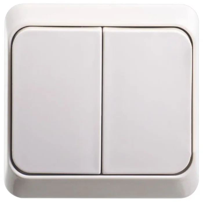 Выключатель 2-кл. ОП Этюд 10А IP20 крем. SE BA10-002K