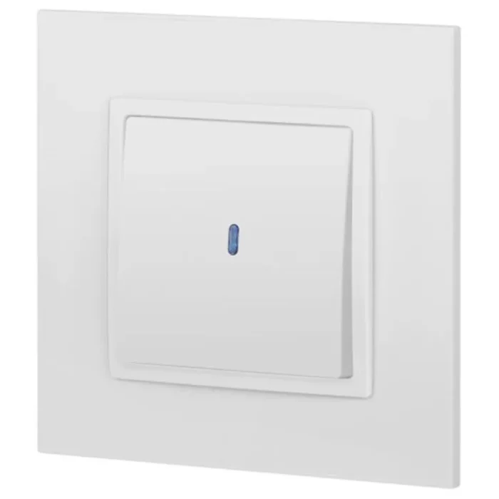 Выключатель 1-кл. СП Elegance 14-1102-01 10А IP20 250В 10AX с подсветкой механизм бел. Эра Б0034215