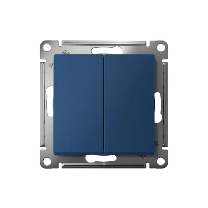 Переключатель перекрестный 2-кл. AtlasDesign 2хсх.7 10АХ механизм аквамарин SE ATN001173