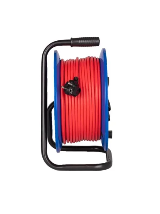 Удлинитель на катушке 4х50м с заземл. 16А IP44 3.5кВт ПВС 3х1.5 термозащ. КОСМОС YKKsm50m-4g-Z(16A)IP