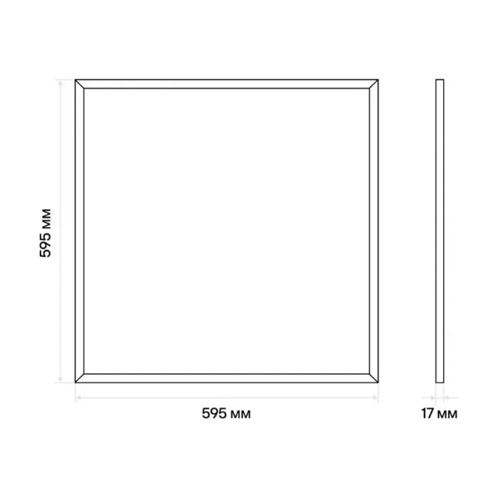 Светильник светодиодный LTL-6060-31 36Вт 6500К ЕМС призма универс. панель Ultraflash 16045
