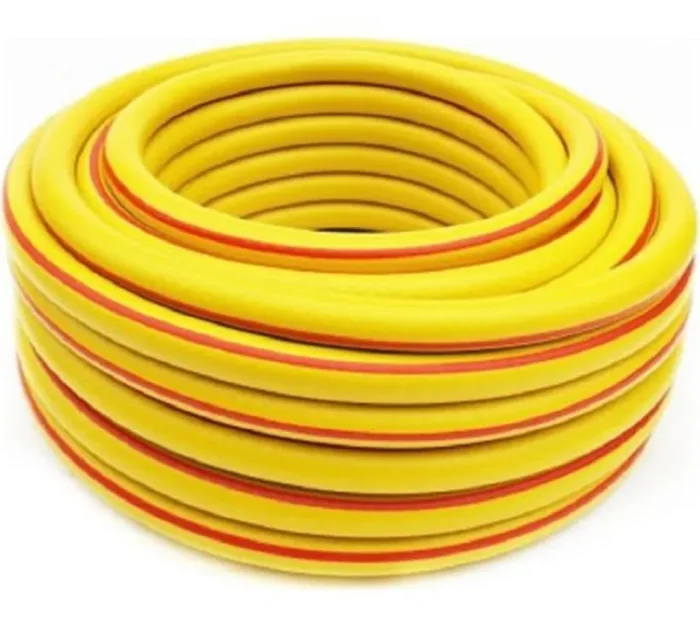 Шланг поливочный ПВХ усиленный пищевой трехслойн. армир. 3/4 50м желт. Вихрь 73/7/2/5
