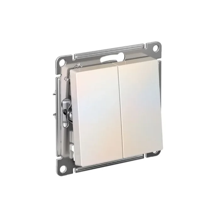 Переключатель перекрестный 2-кл. AtlasDesign 2хсх.7 10АХ механизм жемчуж. SE ATN000473