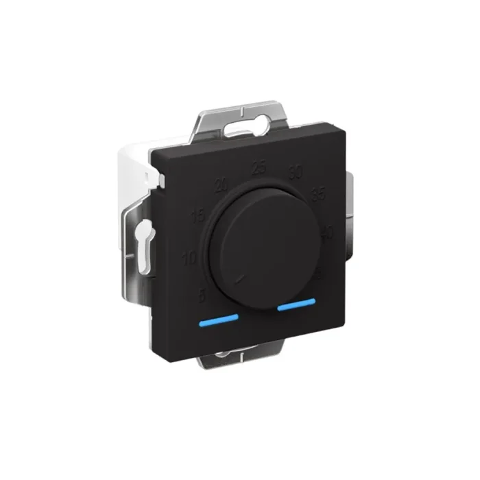 Механизм термостата AtlasDesign 10А электрон. для теплого пола с выносным датчиком +5град.C +45град.C в сборе карбон SchE ATN001035