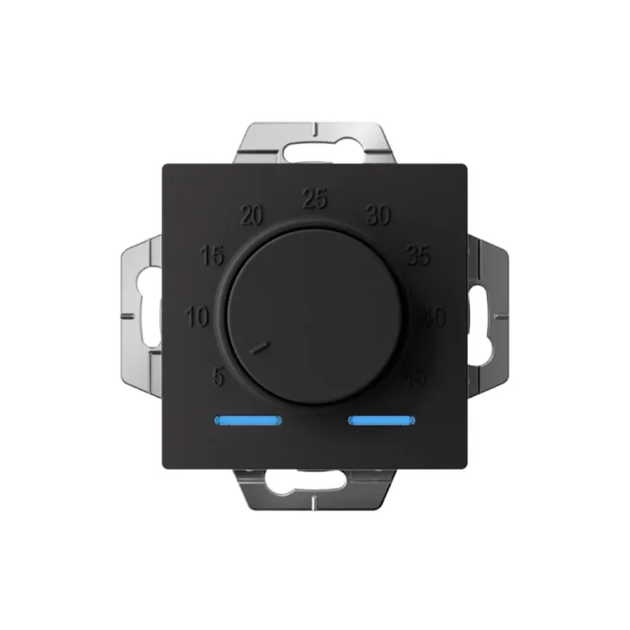 Механизм термостата AtlasDesign 10А электрон. для теплого пола с выносным датчиком +5град.C +45град.C в сборе карбон SchE ATN001035