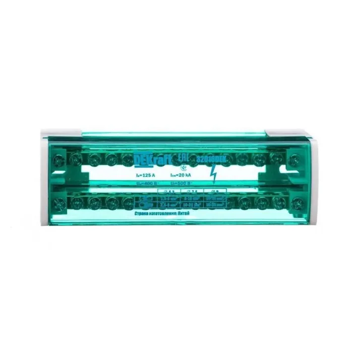 Кросс-модуль ШН-103 на DIN-рейку 2х15 групп 125А DEKraft 32016DEK