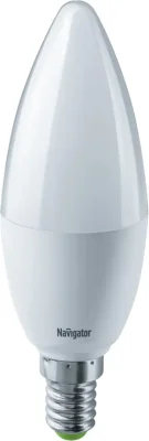 Лампа светодиодная 94 480 NLL-P-C37-5-230-2.7K-E14-FR 5Вт свеча 2700К тепл. бел. E14 330лм 176-264В Navigator 94480