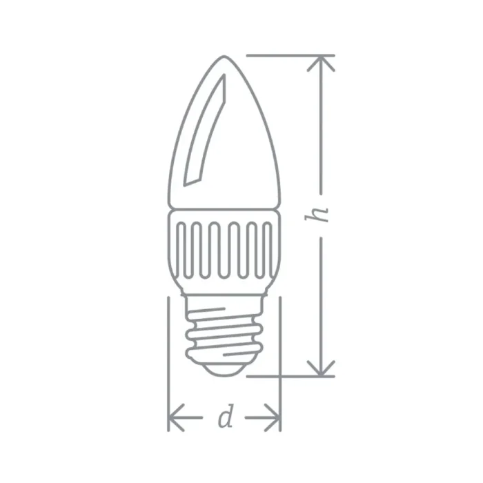 Лампа светодиодная 94 480 NLL-P-C37-5-230-2.7K-E14-FR 5Вт свеча 2700К тепл. бел. E14 330лм 176-264В Navigator 94480