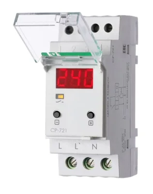 Реле напряжения CP-721 (50-450В 30А 2 модуля IP20 монтаж на DIN-рейке)(аналог УЗМ) F&amp;F EA04.009.003