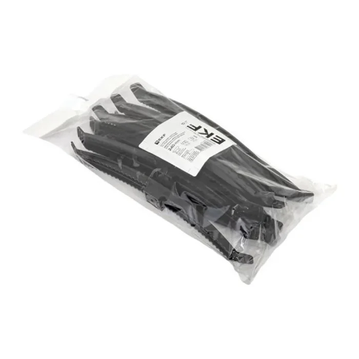 Держатель кабеля двусторонний для прямого монтажа (240мм) черн. (уп.10шт) EKF ch-2-b-240