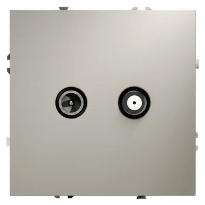 Розетка телевизионная оконечная TV + SAT 2-м СП S70 механизм кашемир Voltum VLS060403