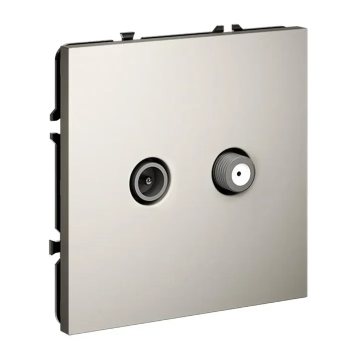 Розетка телевизионная оконечная TV + SAT 2-м СП S70 механизм кашемир Voltum VLS060403