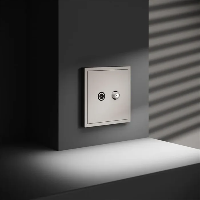 Розетка телевизионная оконечная TV + SAT 2-м СП S70 механизм кашемир Voltum VLS060403