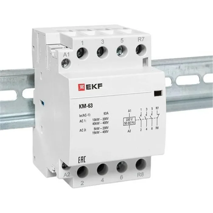 Контактор модульный КМ 63А 3NО+NC (3 мод.) EKF km-3-63-31