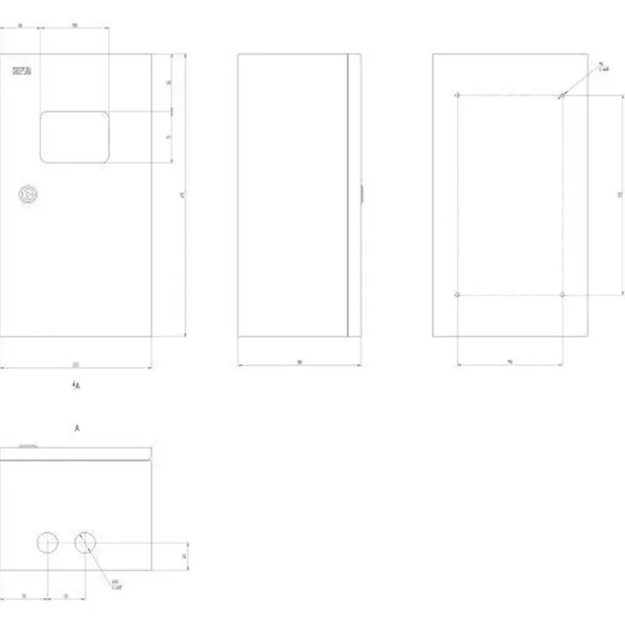 Корпус металлический ЩМПг (окно)-01 410x220x175 IP54 NO_SIMPLE_STM_SHMPg(okno)-01_IP54 ЭРА Б0041660