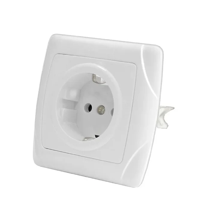 Розетка 1-м СП Маргарита 16А IP20 с заземл. бел. UNIVersal М0028