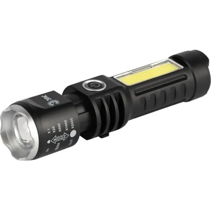 Фонарь светодиодный UA-403 универсальный аккумуляторный 5Вт LED+3Вт COB оптический Zoom 4 режима USB type-C Эра Б0069805