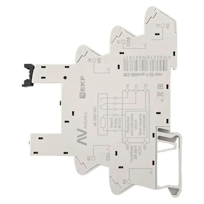 Разъем для реле РM slim 23/1 Push-in 230VАС/60VDC AVERES EKF rms-23-1-push60-230