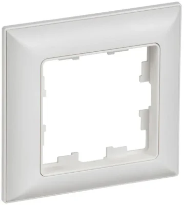 Рамка 1-м BRITE РУ-1-БрАБ арктич. бел./бел. IEK BR-M12-12-K91