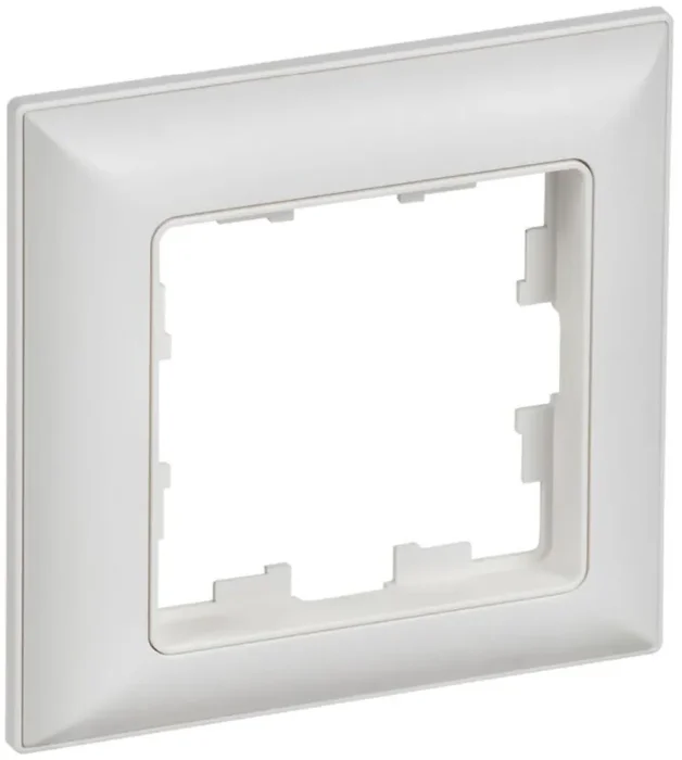 Рамка 1-м BRITE РУ-1-БрАБ арктич. бел./бел. IEK BR-M12-12-K91
