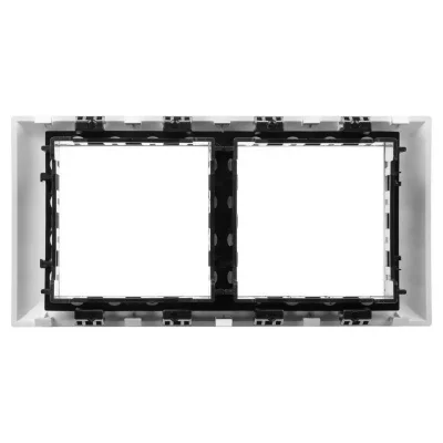 Рамка-суппорт 4мод. Avanti для &quot;In-liner Front&quot; серебр. металлик DKC 4404914