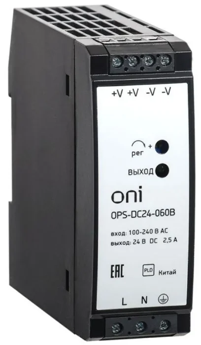 Блок питания OPS 220В AC/24В DC 60Вт ONI OPS-DC24-060B