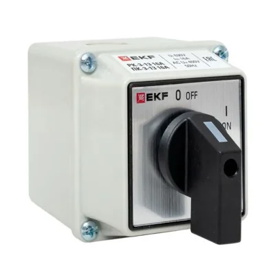 Переключатель кулачковый ПК-3-13 3П 16А &quot;ВКЛ-ВЫКЛ&quot; IP54 EKF pk-3-13-16