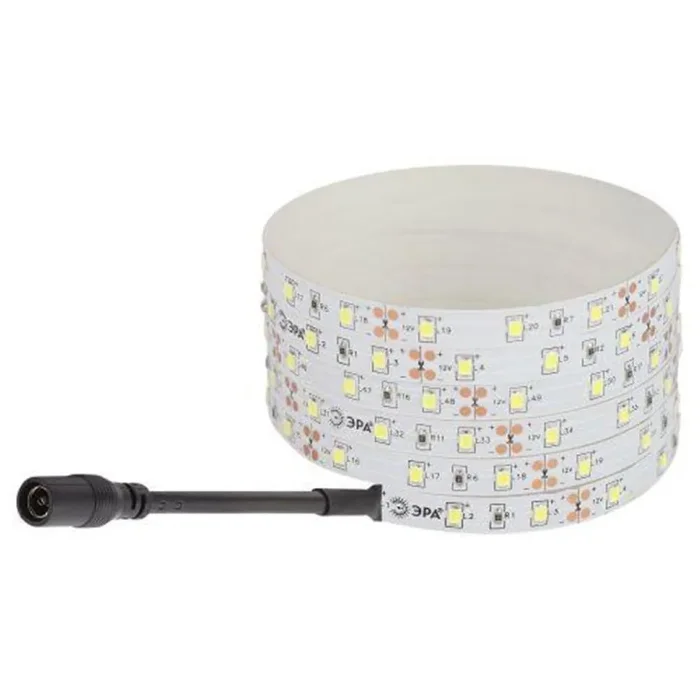 Комплект светодиодной ленты 2835kit-4.8-60-12-IP20-2700 тепл. бел. 12В (в комплекте: LED лента на двустороннем скотче; источник питания; коннекторы) (уп.5м) Эра Б0043062