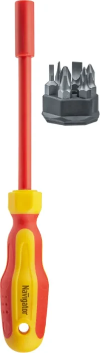 Отвертка 80 285 NHT-Оtd02-H6 (сменные биты 6шт) Navigator 80285