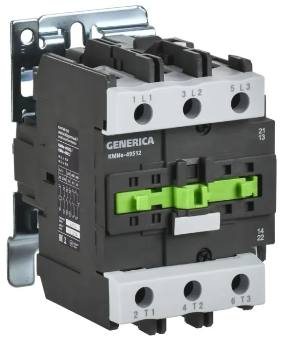 Контактор КМИе-49512 95А 400В/АС3 1НО 1НЗ GENERICA KKME41-095-400-11