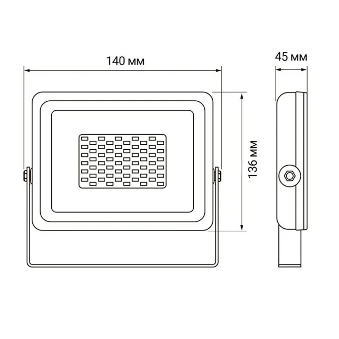 Прожектор светодиодный PFL-SC 30Вт 6500К IP65 190-260В ДО закален. матов. стекло JazzWay 5001404