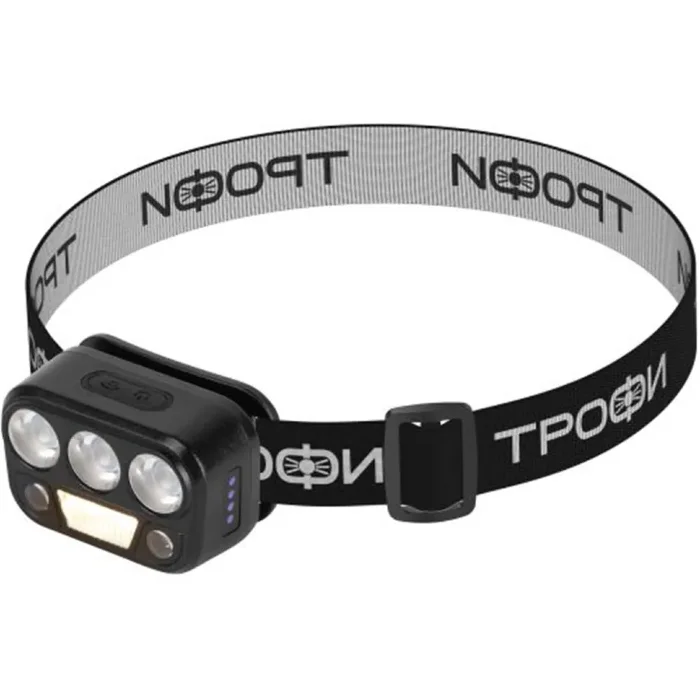 Фонарь светодиодный налобный GA-105 аккумуляторный 3+3+3Вт сенсорное управление 5 режимов Трофи Б0069572