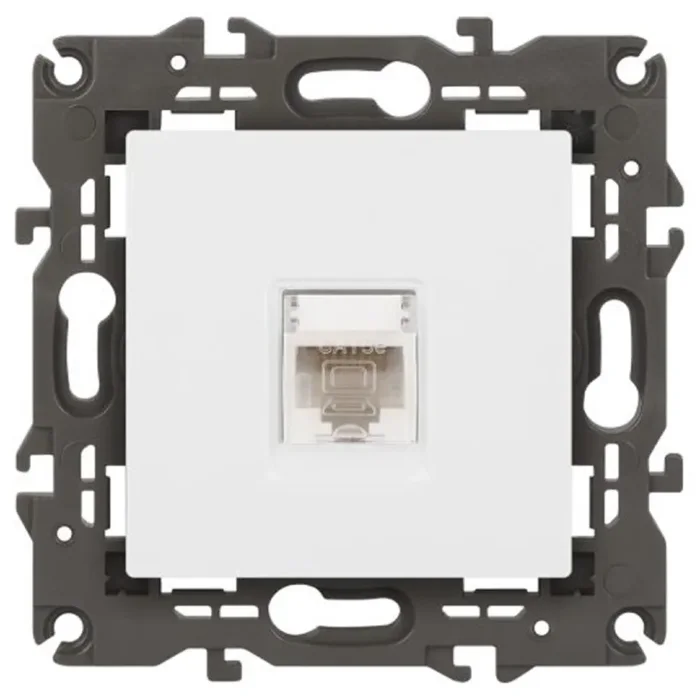 Розетка компьютерная 1-м Elegance 14-3107-01 RJ45 IP20 механизм бел. Эра Б0034302