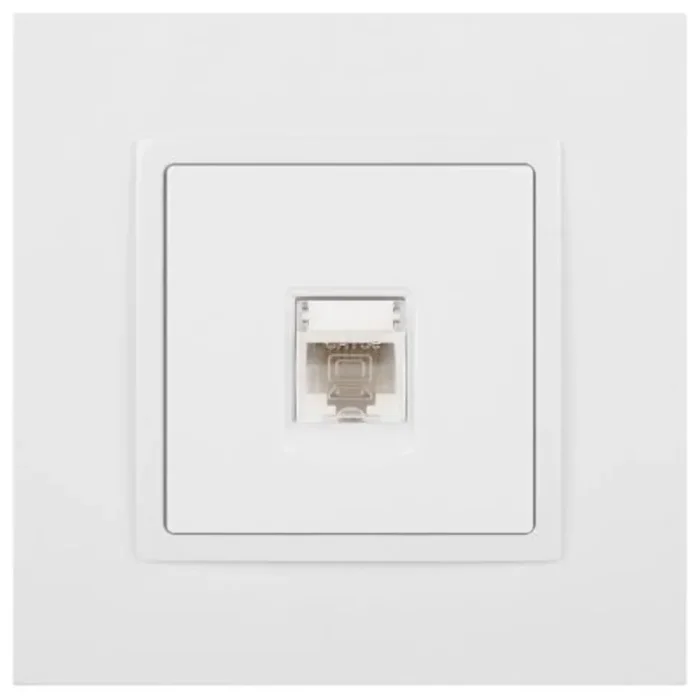 Розетка компьютерная 1-м Elegance 14-3107-01 RJ45 IP20 механизм бел. Эра Б0034302
