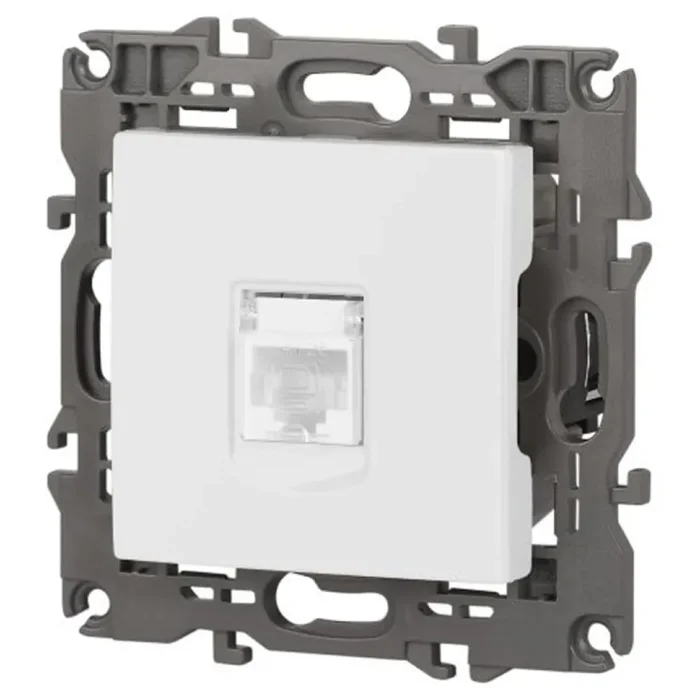 Розетка компьютерная 1-м Elegance 14-3107-01 RJ45 IP20 механизм бел. Эра Б0034302