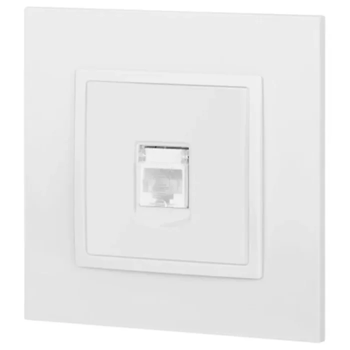 Розетка компьютерная 1-м Elegance 14-3107-01 RJ45 IP20 механизм бел. Эра Б0034302