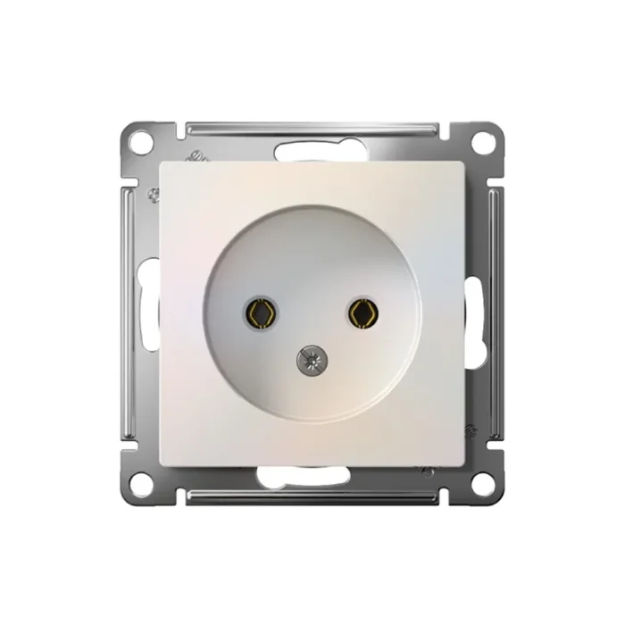 Розетка 1-м СП AtlasDesign 16А IP20 без заземл. без защ. шторок механизм жемчуж. SE ATN000441