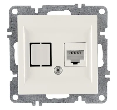 Розетка компьютерная LAVIN/KAREN RJ45 кат.6 механизм бел. ARVIA 50 01 1000 247
