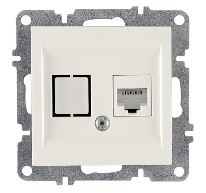 Розетка компьютерная LAVIN/KAREN RJ45 кат.6 механизм бел. ARVIA 50 01 1000 247