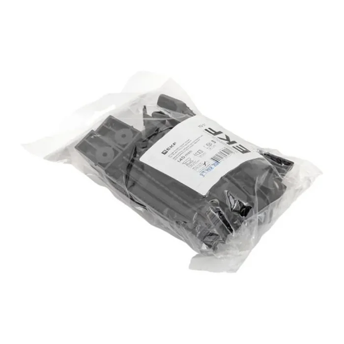 Держатель кабеля односторонний для прямого монтажа (145мм) черн. (уп.10шт) EKF ch-1-b-145