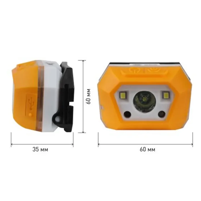 Фонарь аккумуляторный налобный Рабочие Практик GA-810 3Вт сенсорный аккум. micro-USB Эра Б0052318