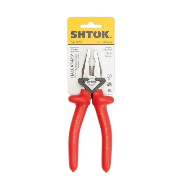 Пассатижи диэлектрические 1000В 200мм (08201) SHTOK 376287